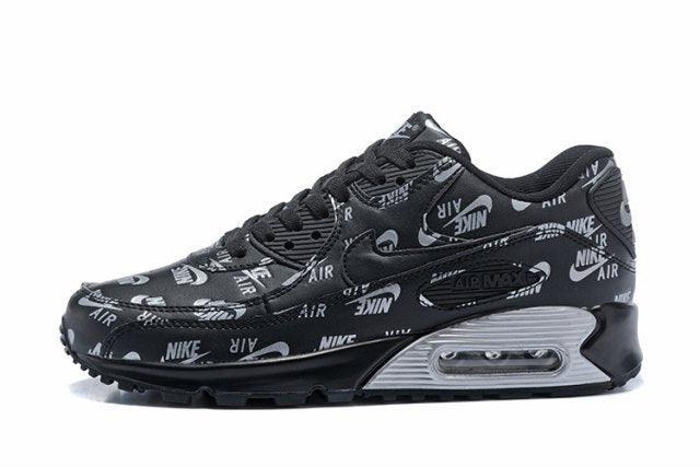 Latest Designs NA Max 90 Black Silver Sneakers - Obeezi