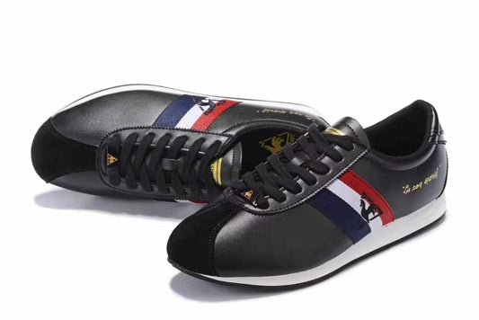 Le Coq Sportif Quartz Premium Men'Black Blue and Red Sneakers - Obeezi
