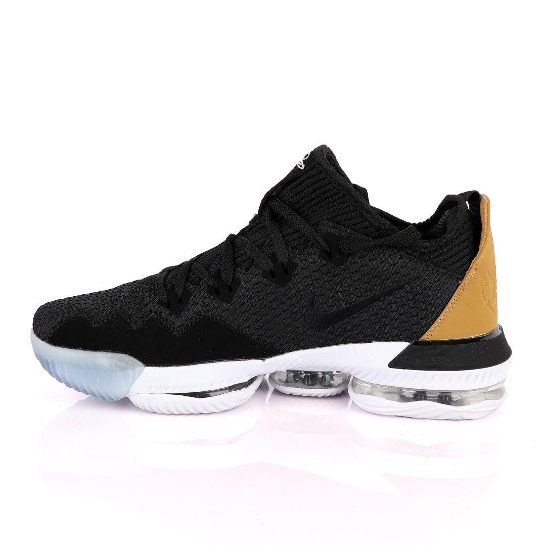 LEB XVI Low EP Black Gold Basketball Sneakers. - Obeezi