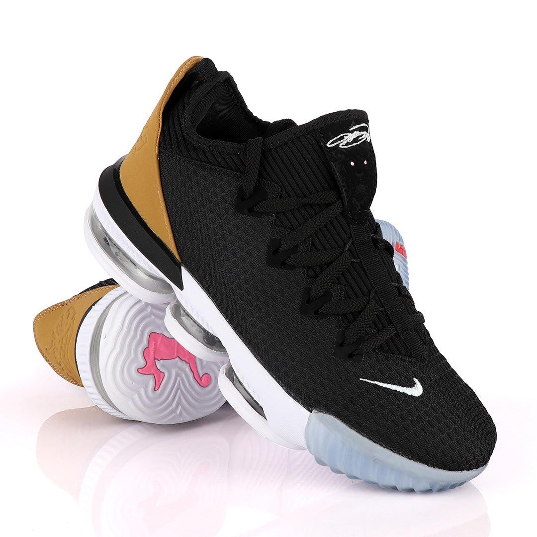LEB XVI Low EP Black Gold Basketball Sneakers. - Obeezi