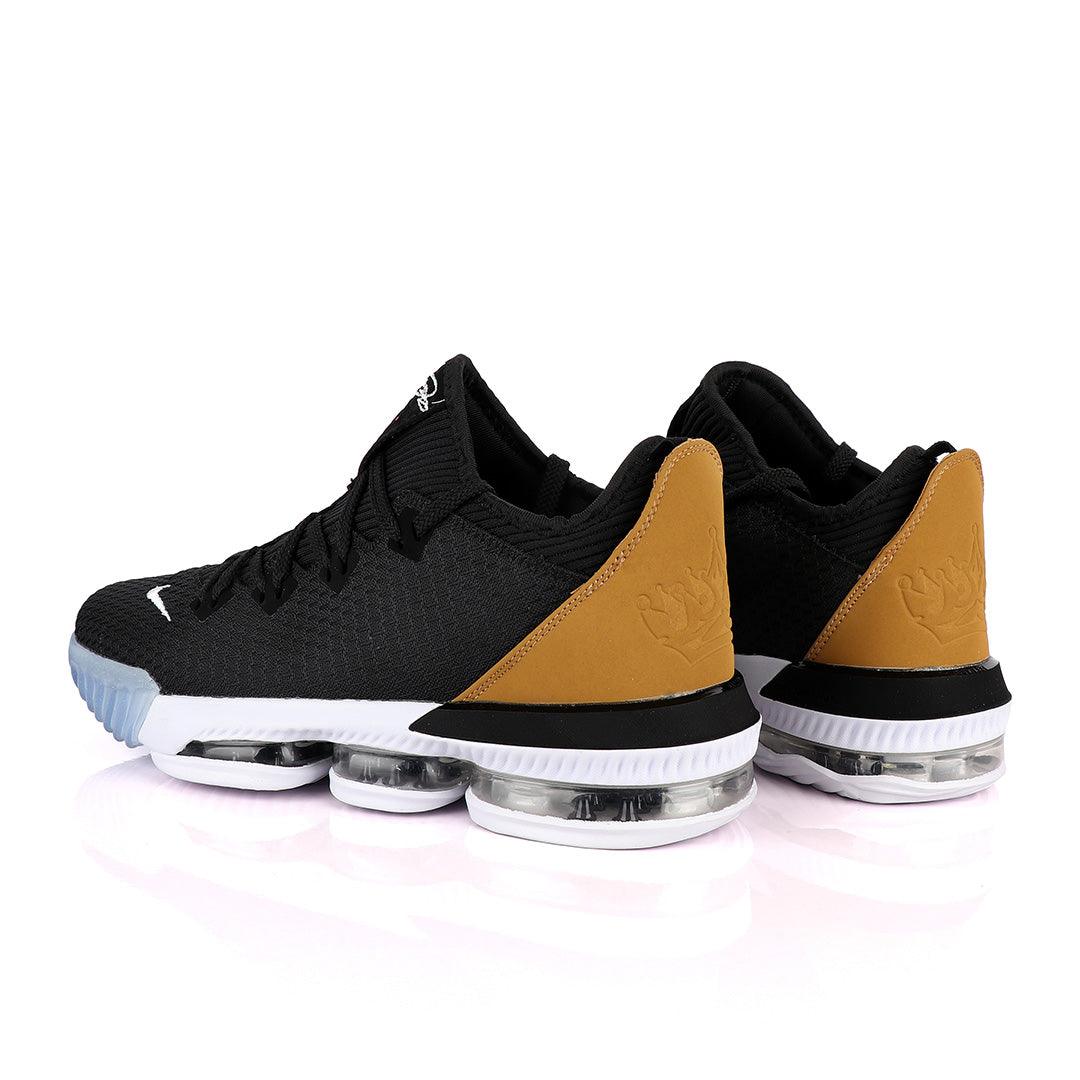 LEB XVI Low EP Black Gold Basketball Sneakers. - Obeezi