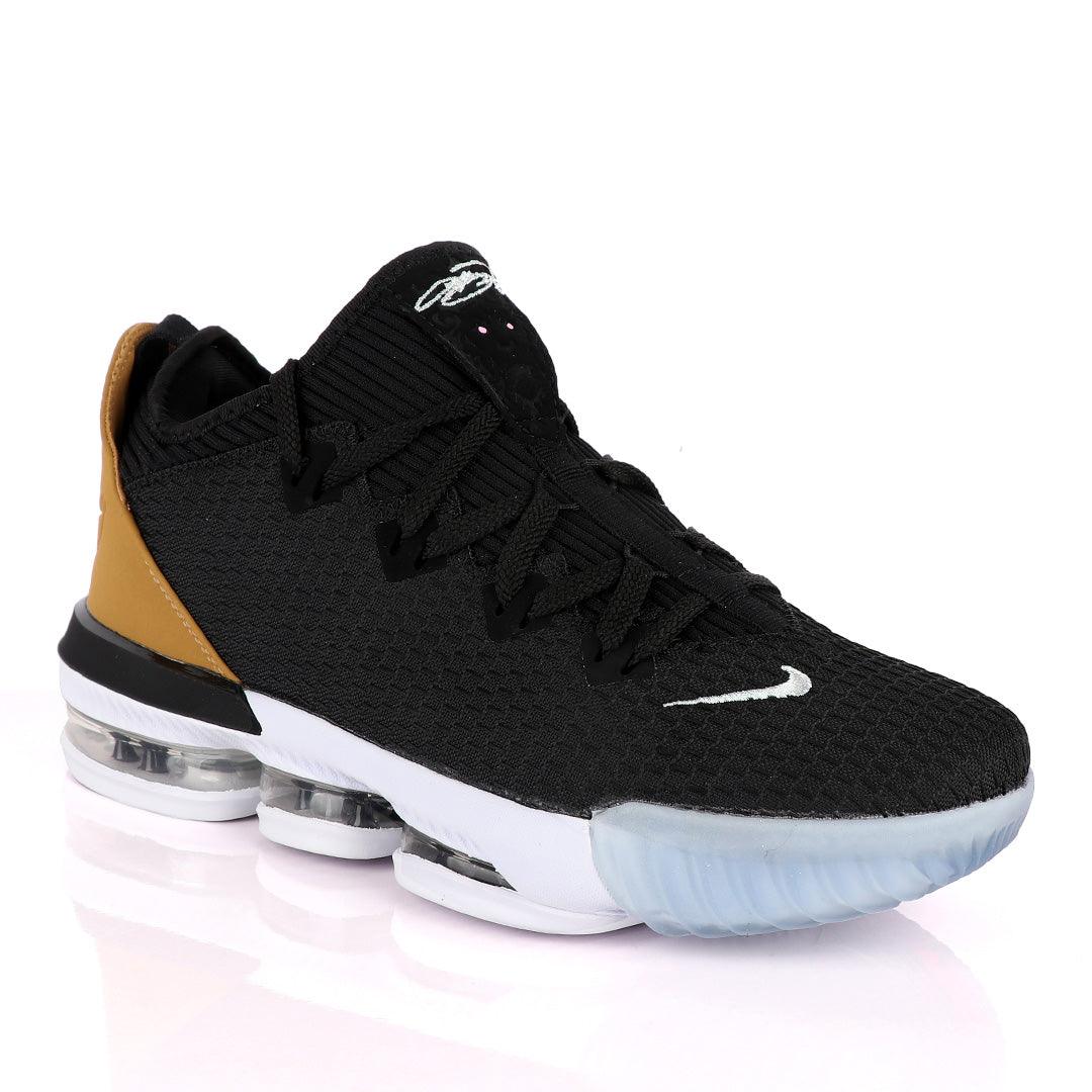 LEB XVI Low EP Black Gold Basketball Sneakers. - Obeezi