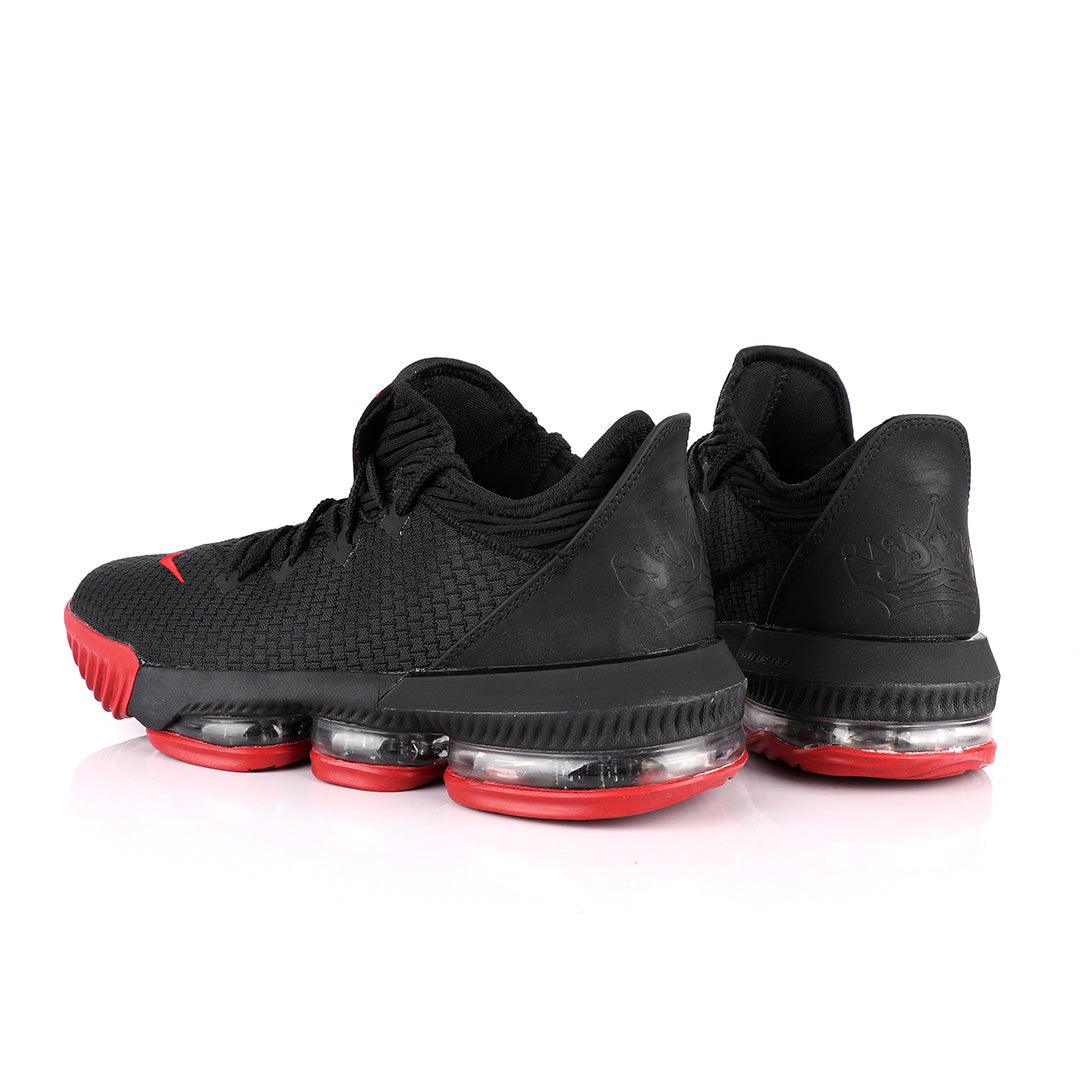 LEB XVI Ultra Low EP Black Red Basketball Sneakers. - Obeezi