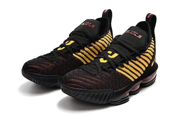 LeBron 16 King Black Gold Red Men's Basketball Shoes - Obeezi