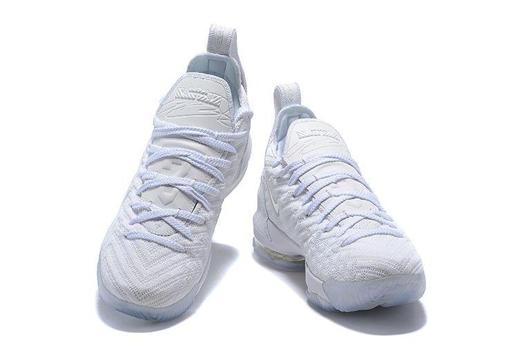 LeBron 16 Pure white Platinum Sneaker - Obeezi