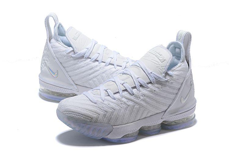 LeBron 16 Pure white Platinum Sneaker - Obeezi