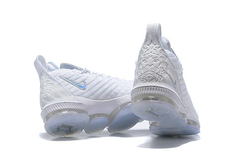 LeBron 16 Pure white Platinum Sneaker - Obeezi