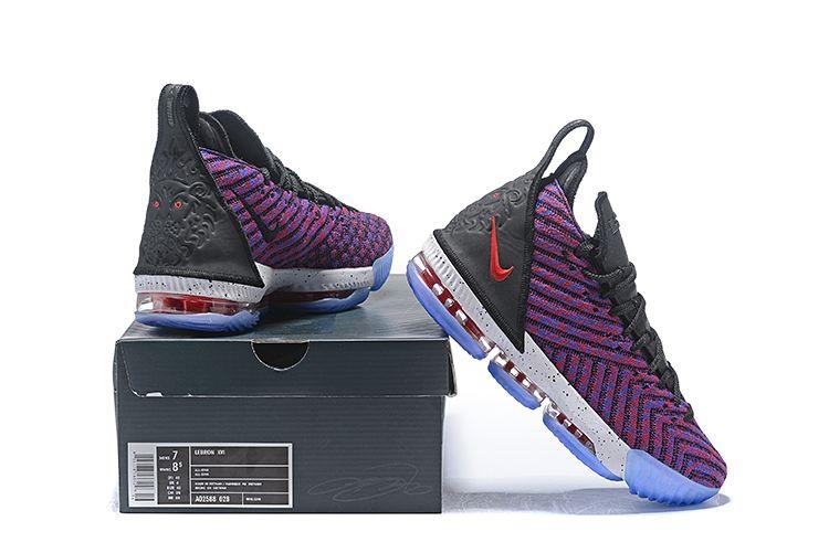 LeBron 16 Schuhe Court Purple/Black-White Sneakers - Obeezi
