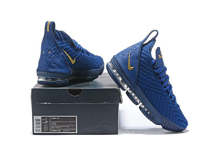 LeBron Vendita 16 Blue Force/Metallic Gold Sneaker - Obeezi