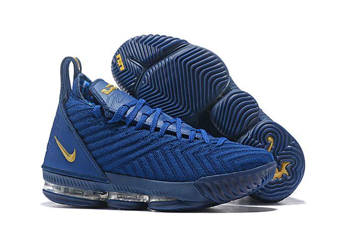 LeBron Vendita 16 Blue Force/Metallic Gold Sneaker - Obeezi