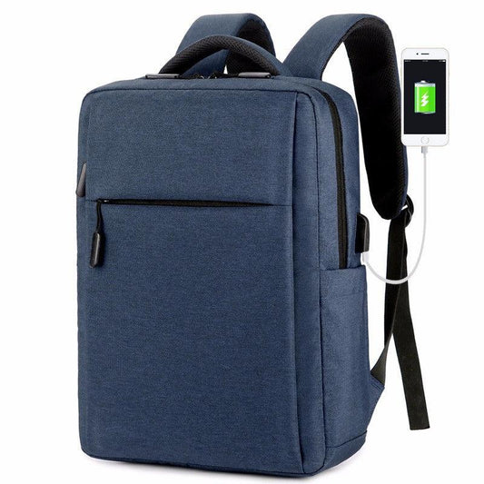 Lightweight BackPack With USB Charging Port- Blue - Obeezi.com