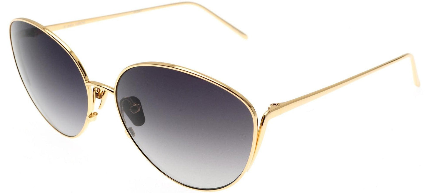 Linda Farrow Gold Framed Dark Sunglasses - Obeezi.com