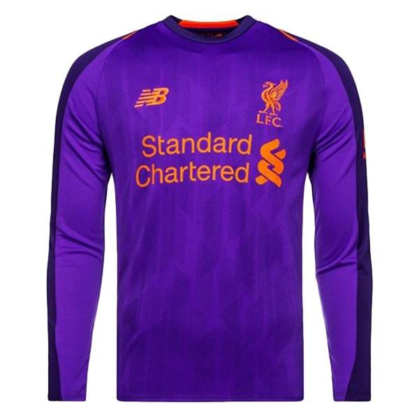 Liverpool Away Long Sleeve 2018-2019 Jersey - Obeezi