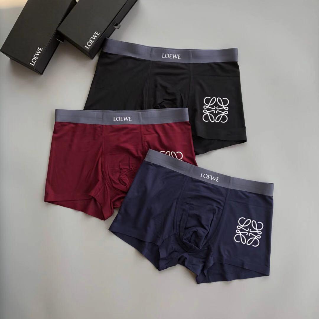 Loe 3 In 1 Cotton Comfortable Body-Suited Blue, Grey And White Men's Boxers - Obeezi.com