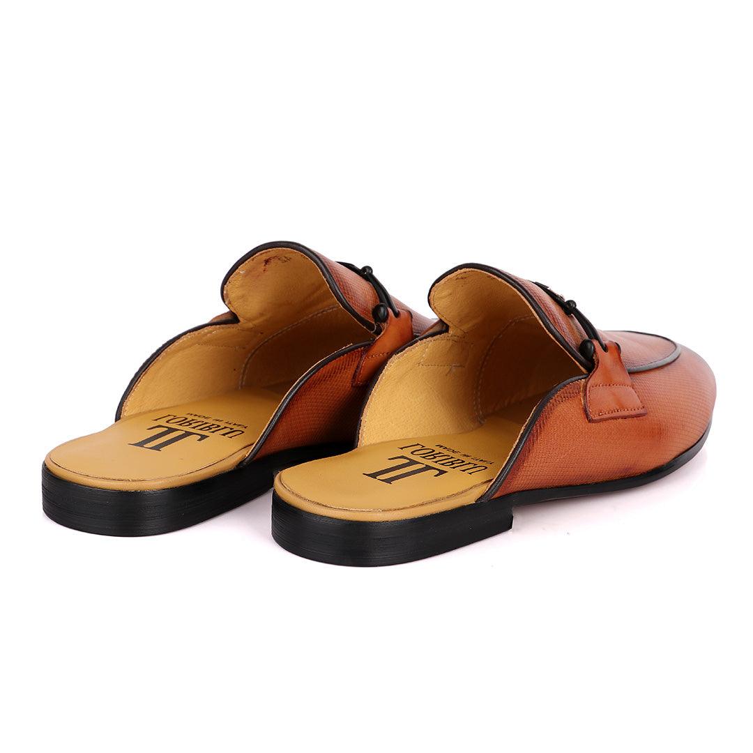LoriBlu Classic Mole Apricot Half Leather Shoe - Obeezi