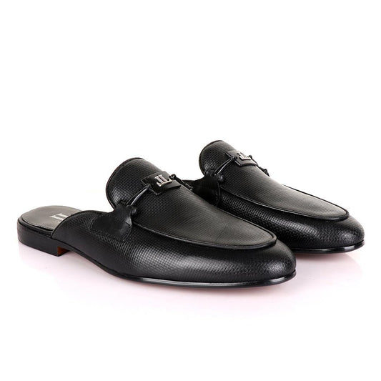 LoriBlu Classic Mole Black Half Leather Shoe - Obeezi