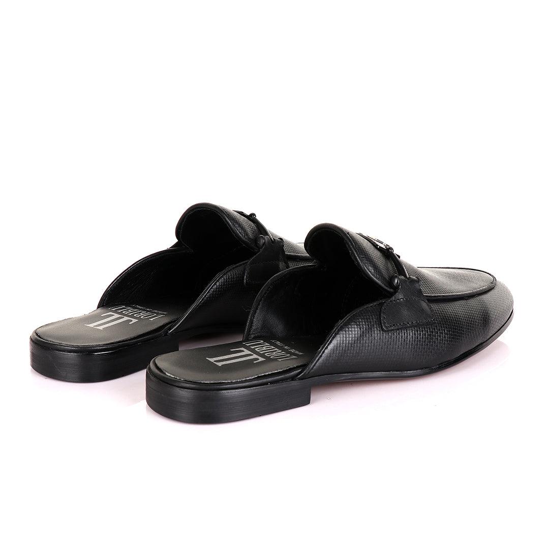 LoriBlu Classic Mole Black Half Leather Shoe - Obeezi