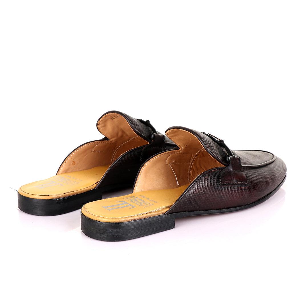 LoriBlu Classic Mole coffee Half Leather Shoe - Obeezi