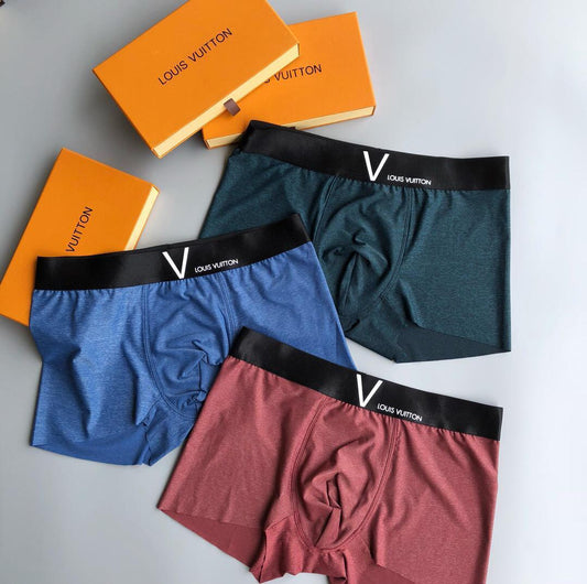 Lou Comfortable Body-Suited 3 In 1 Cotton Logo Designed Briefs - Obeezi.com
