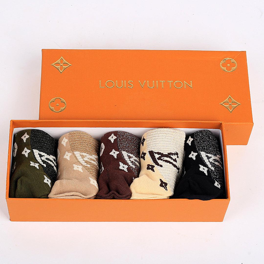 Lou Cotton 5 In 1 Logo Designed Exquisite Socks - Obeezi.com