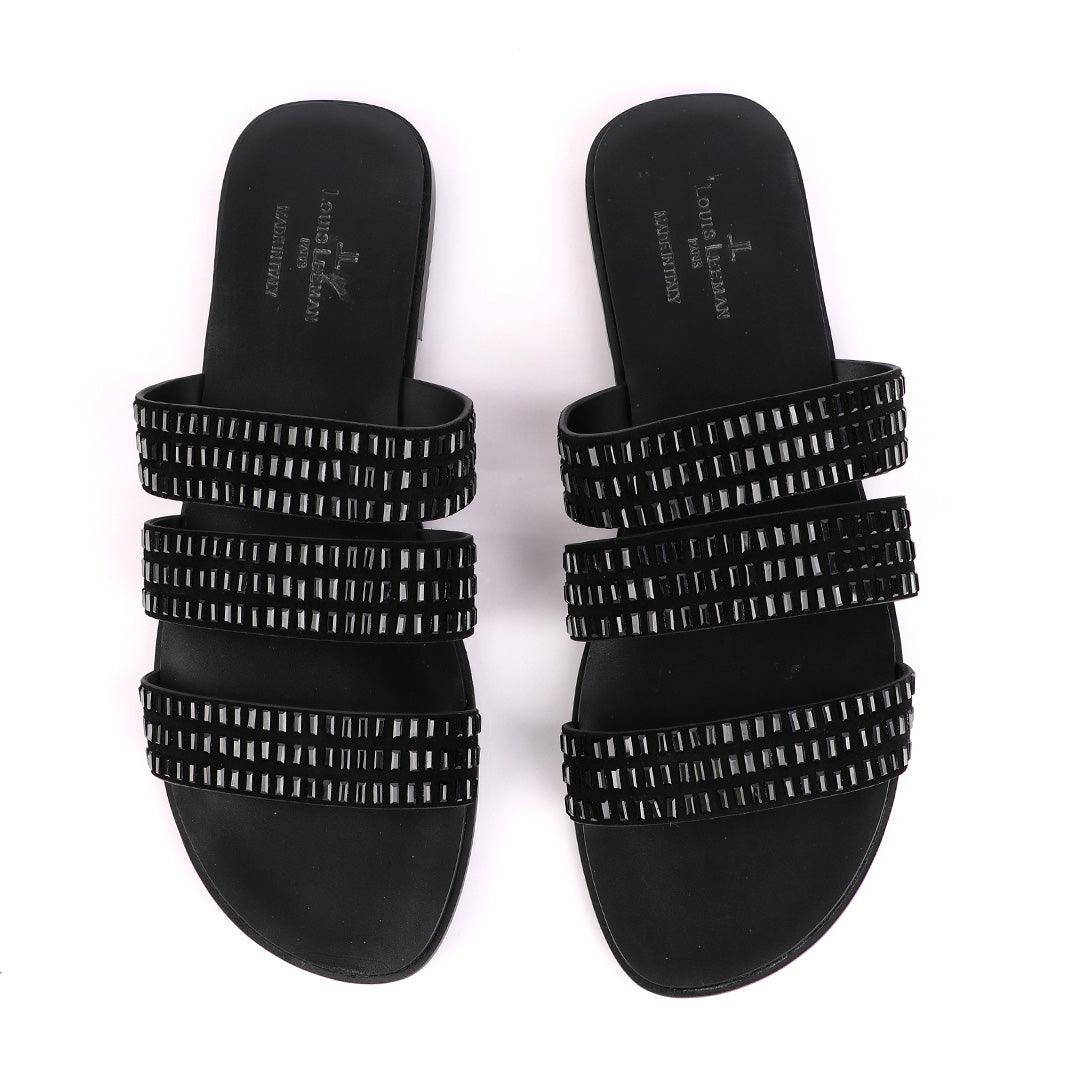 Louis Leeman Swarovski Crystal Studded Sandals - Obeezi
