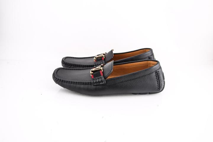 Louis Vuitton Black Monte Carlo Moccasin Shoes - Obeezi