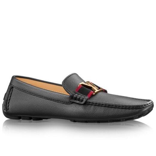 Louis Vuitton Black Monte Carlo Moccasin Shoes - Obeezi