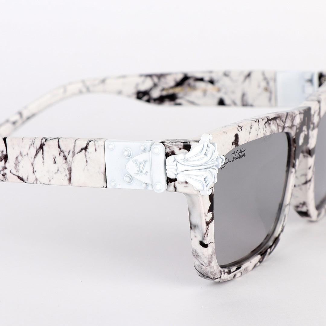 Louis Vuitton Classic Summer Square Black And White Sunglasses - Obeezi.com