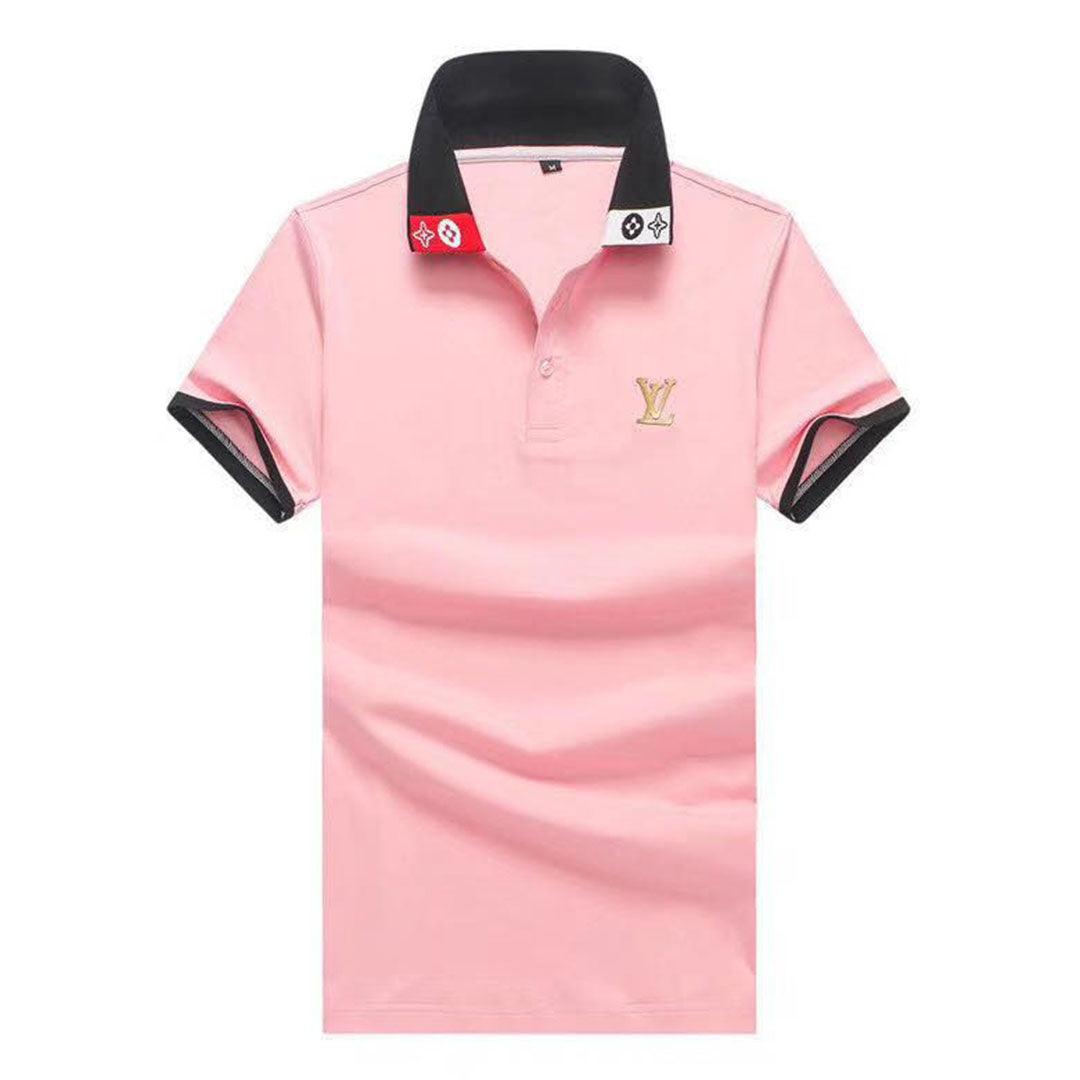 Louis Vuitton Men's Polo shirts-Pink - Obeezi