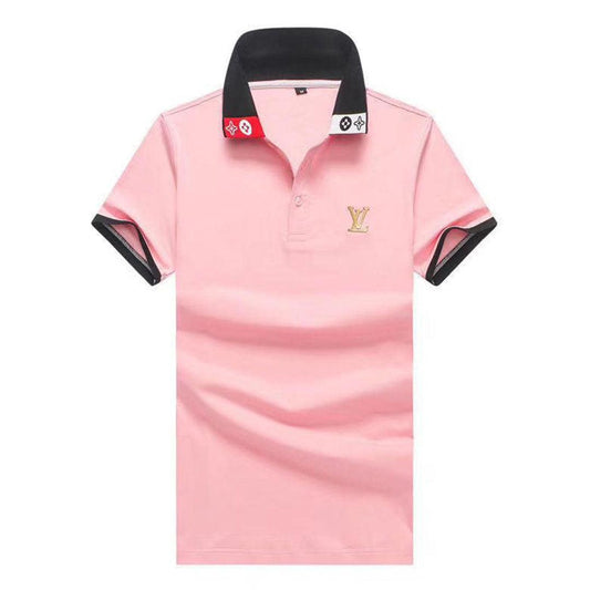 Louis Vuitton Men's Polo shirts-Pink - Obeezi