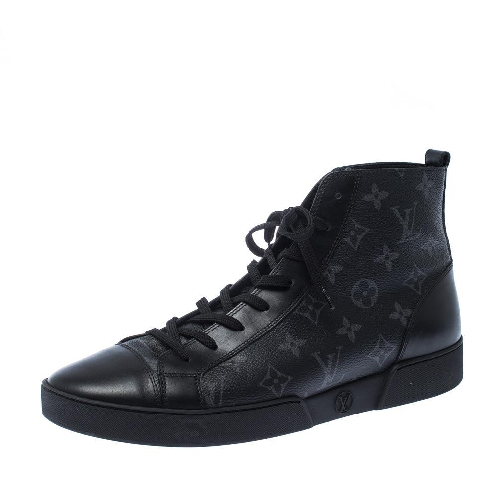 Louis Vuitton Monogram Match-Up Hightop Black Sneaker - Obeezi