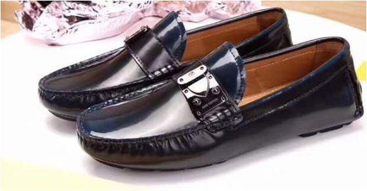 Louis Vuitton Racetrack Patent Moccasin - Navyblue - Obeezi