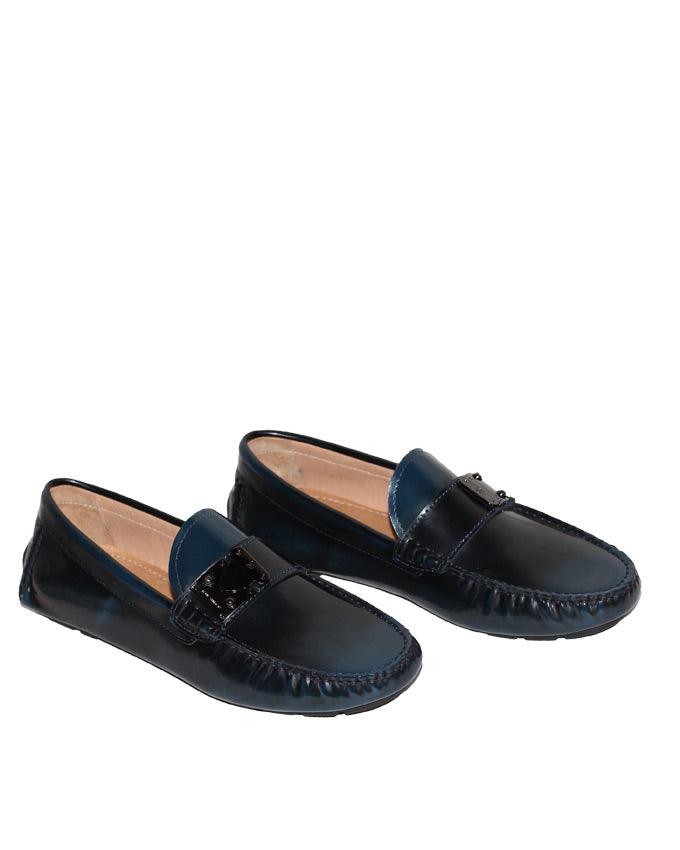 Louis Vuitton Racetrack Patent Moccasin - Navyblue - Obeezi