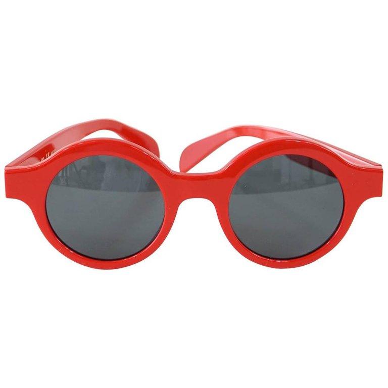 Louis Vuitton Supreme X Ltd Ed Round Red Downtown Sunglasses - Obeezi.com