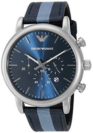 Luigi Navy Blue Dial Men's Chronograph Watch AR1949 - Obeezi.com