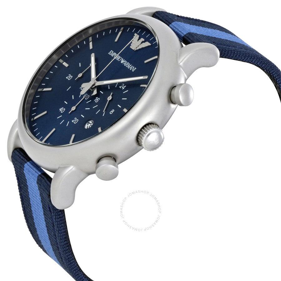 Luigi Navy Blue Dial Men's Chronograph Watch AR1949 - Obeezi.com
