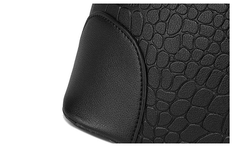 Luxury Designer Black Croc Tote 2 In 1 Handbag - Obeezi.com