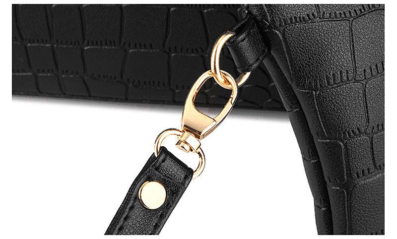 Luxury Designer Light Pink Croc Tote 2 In 1 Handbag - Obeezi.com