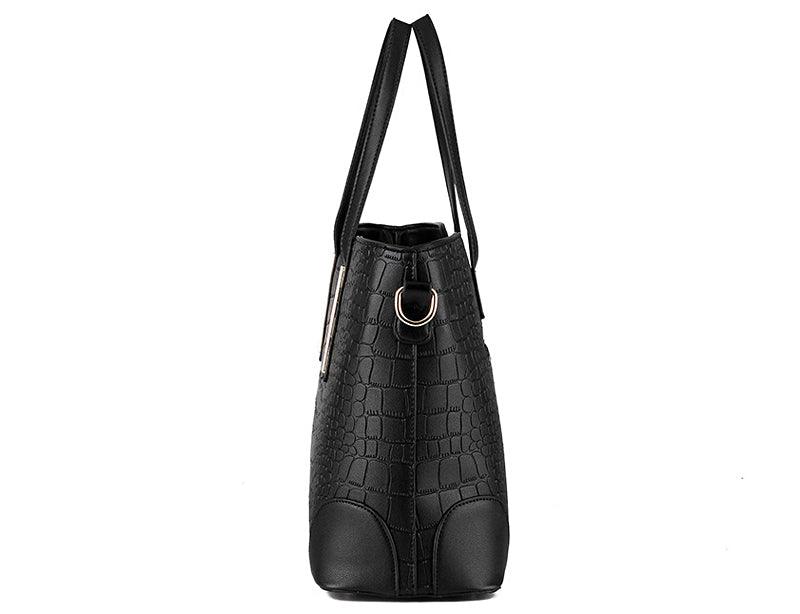 Luxury Designer Navyblue Croc Tote 2 In 1 Handbag - Obeezi.com