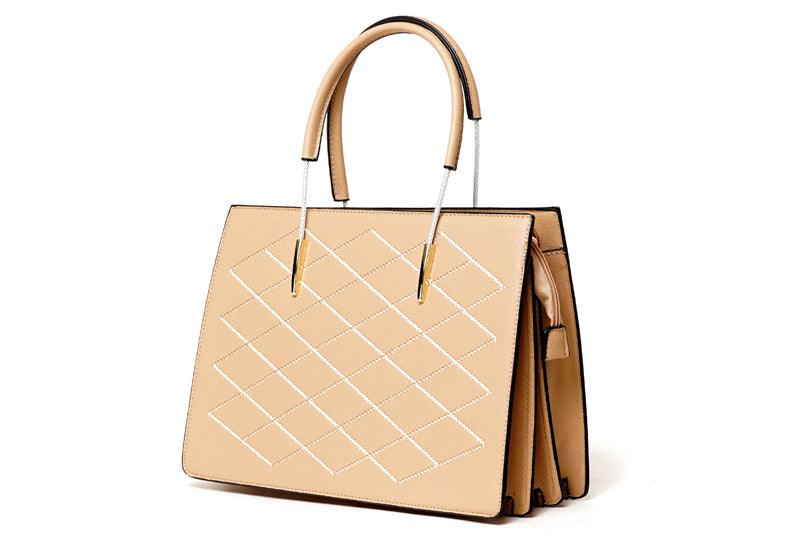 Luxury Women Designer Leather 2 in 1 Bag - Red - Obeezi.com