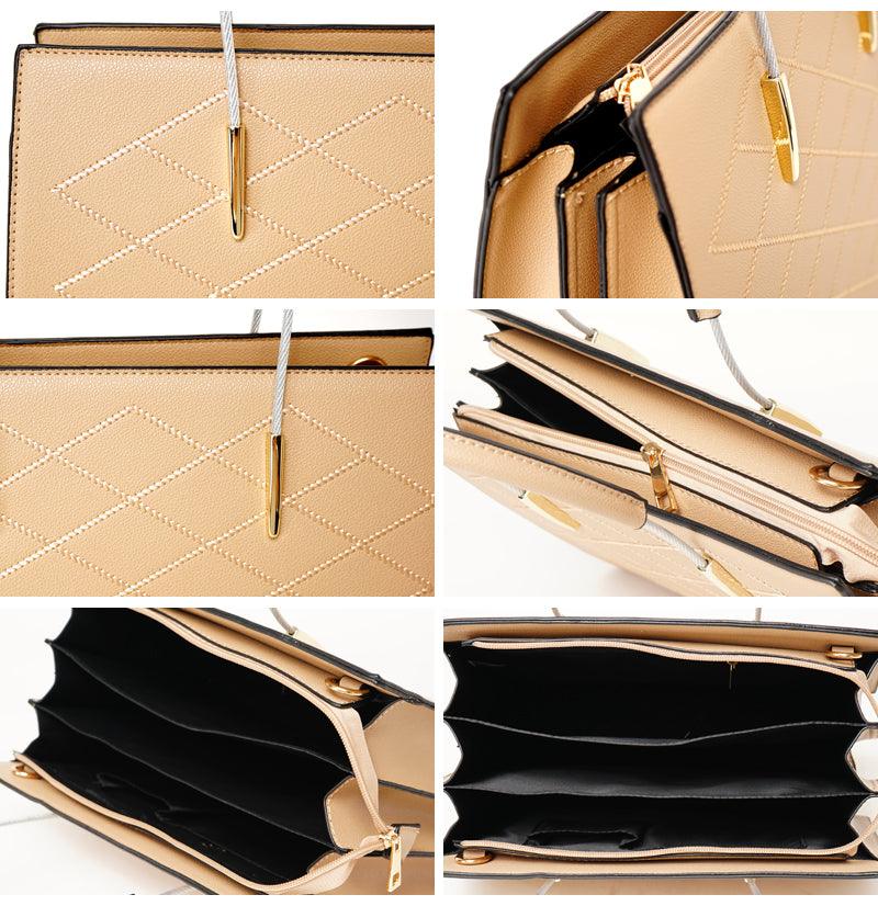 Luxury Women Designer Leather Bag - Blue - Obeezi.com