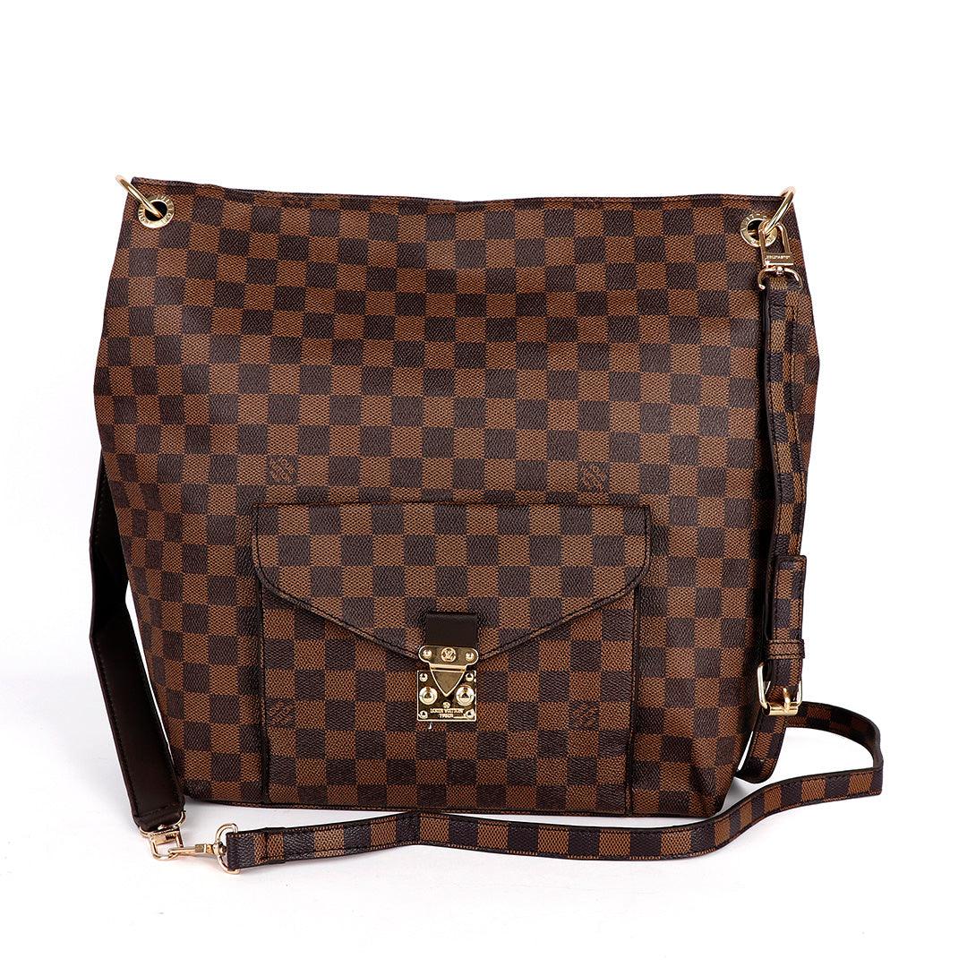 LV - DAC MM Canvas Totally MM Shoulder Bag- Coffee - Obeezi.com
