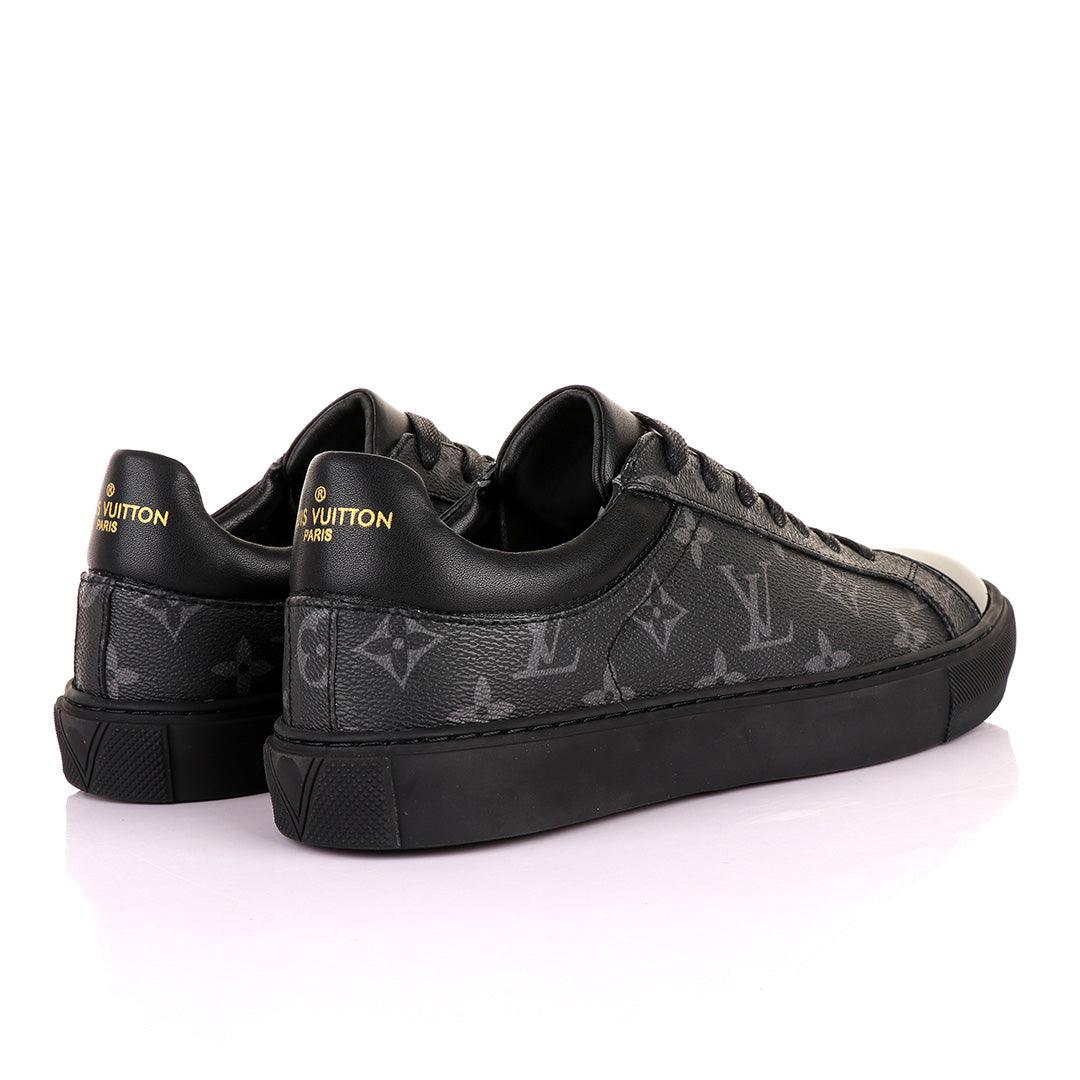 LV Signature Monogram Black Sneakers - Obeezi