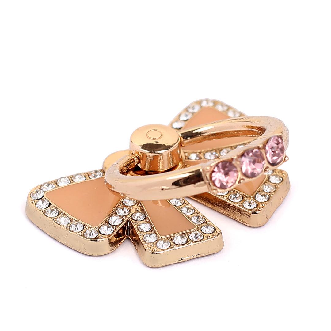 Magnet Gold Bow Ring Phone Holder - Obeezi.com