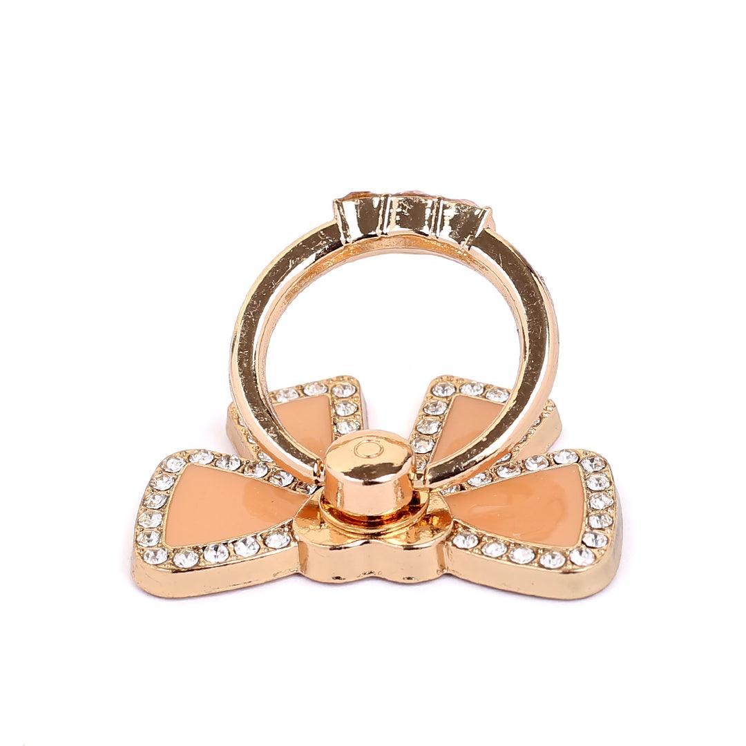 Magnet Gold Bow Ring Phone Holder - Obeezi.com