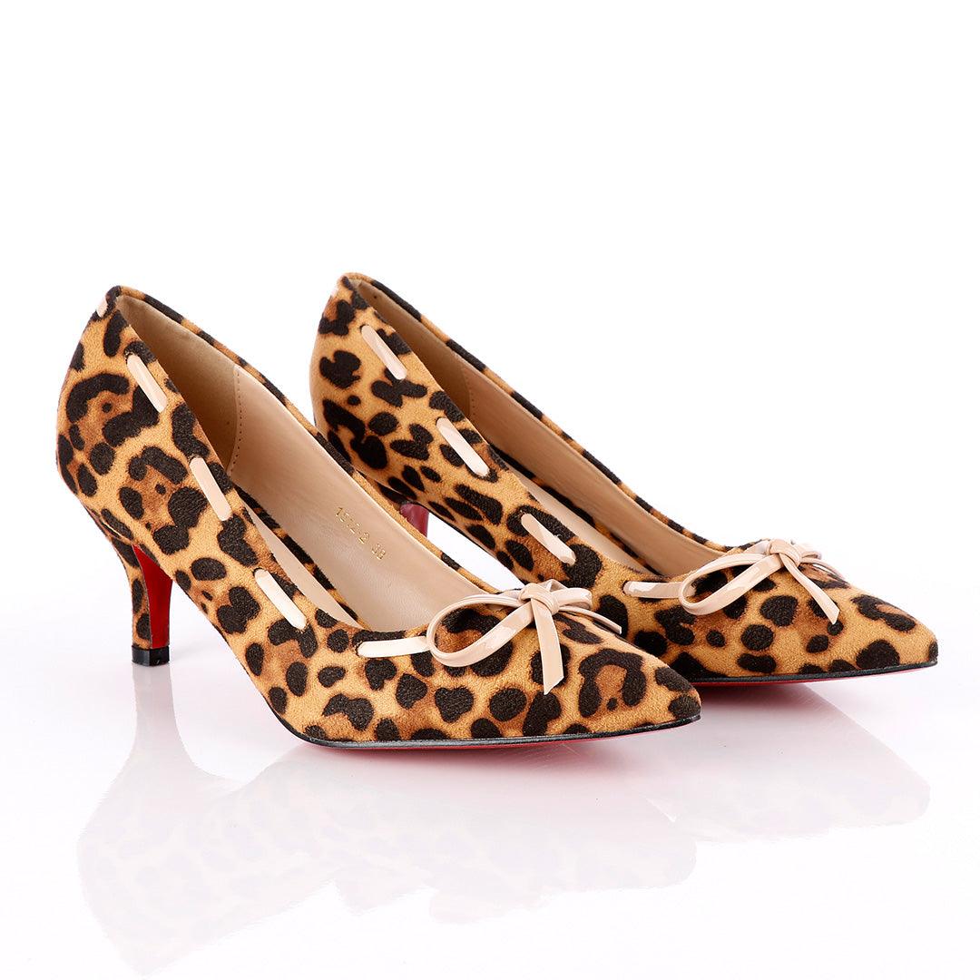Makers Classic Brown Animal Skin Women's High Heel Shoe - Obeezi