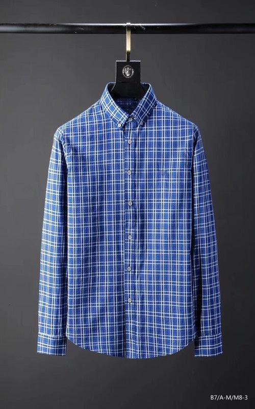 Marisol Original Check Blue Long Sleeve Shirt - Obeezi