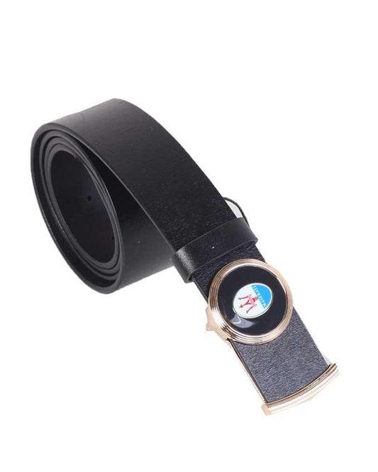 Maserati Ferrari Men's Real Leather Belt- Black - Obeezi.com