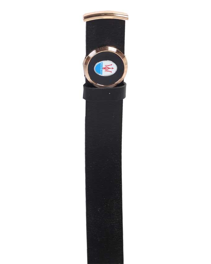 Maserati Ferrari Men's Real Leather Belt- Black - Obeezi.com