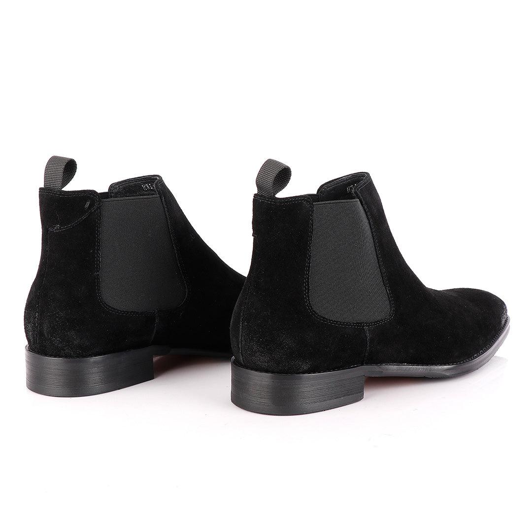 Massimo Dutti Chelsea Black Suede Shoe - Obeezi